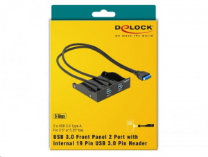Delock előlapi USB HUB 4 portos fekete (61896)